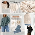 thumbnail image 7 of SUNBS Oversized Sweaters for Women Cable Knit Crewneck Pullover Casual Long Sleeve Top Fall Womens Clothes, 7 of 7