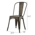 thumbnail image 2 of Costway Stackable Dining Side Chair Bistro Cafe Metal Bar Stool Vintage Set of 4, 2 of 10