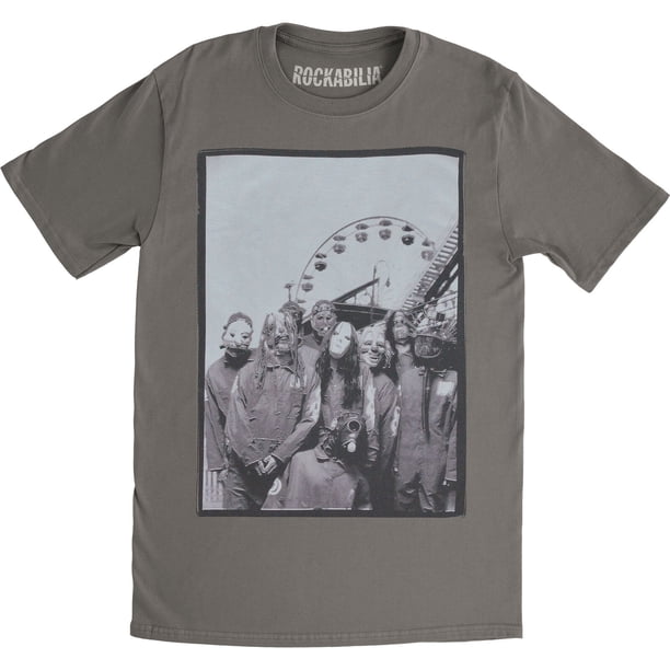 Slipknot - Camiseta Amusement Park Estampado en Espalda para Adultos Unisex (Gris Carbón)