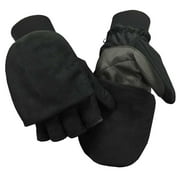 Northstar Unisex Waterproof Thinsulate Flip Top Convertible Gloves, Black. 503BK