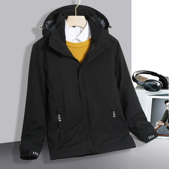 Sentmoon Windbreaker Rain Jacket Raincoat Hardshell Jacket Long Sleeve Oversized Womens Winter Coats,Warm Hoodies Womens Fashion Coats Classic Fit Coats Black M Up to 50% off