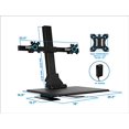thumbnail image 5 of Mount-It! Electric Standing Desk Converter, Motorized Sit Stand Desk with Dual Monitor Mount and iPhone/Tablet Slot, Ergonomic Height Adjustable Workstation, Black (MI-7952), 5 of 5