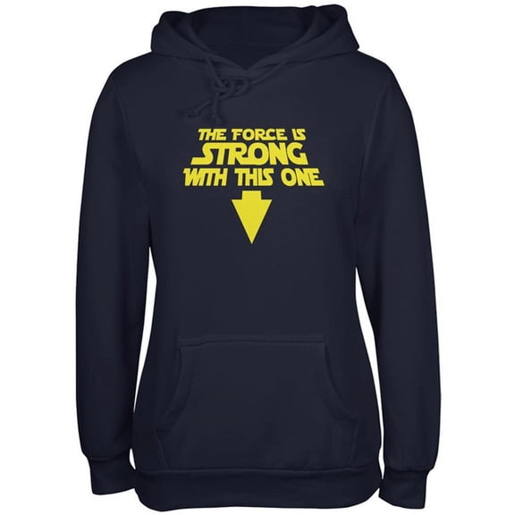 The Force Is Strong With This One Juniors Soft Hoodie Navy SM