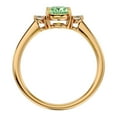 thumbnail image 3 of SuperJeweler 1.15 Carat Oval Shape Green Amethyst and Two Diamond Ring In 14 Karat Yellow Gold For Women, 3 of 6