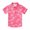 Hot Pink, variant on Boys Short Sleeve Printed Shirt, Casual Button Down Collared Top for School 3-13 Years