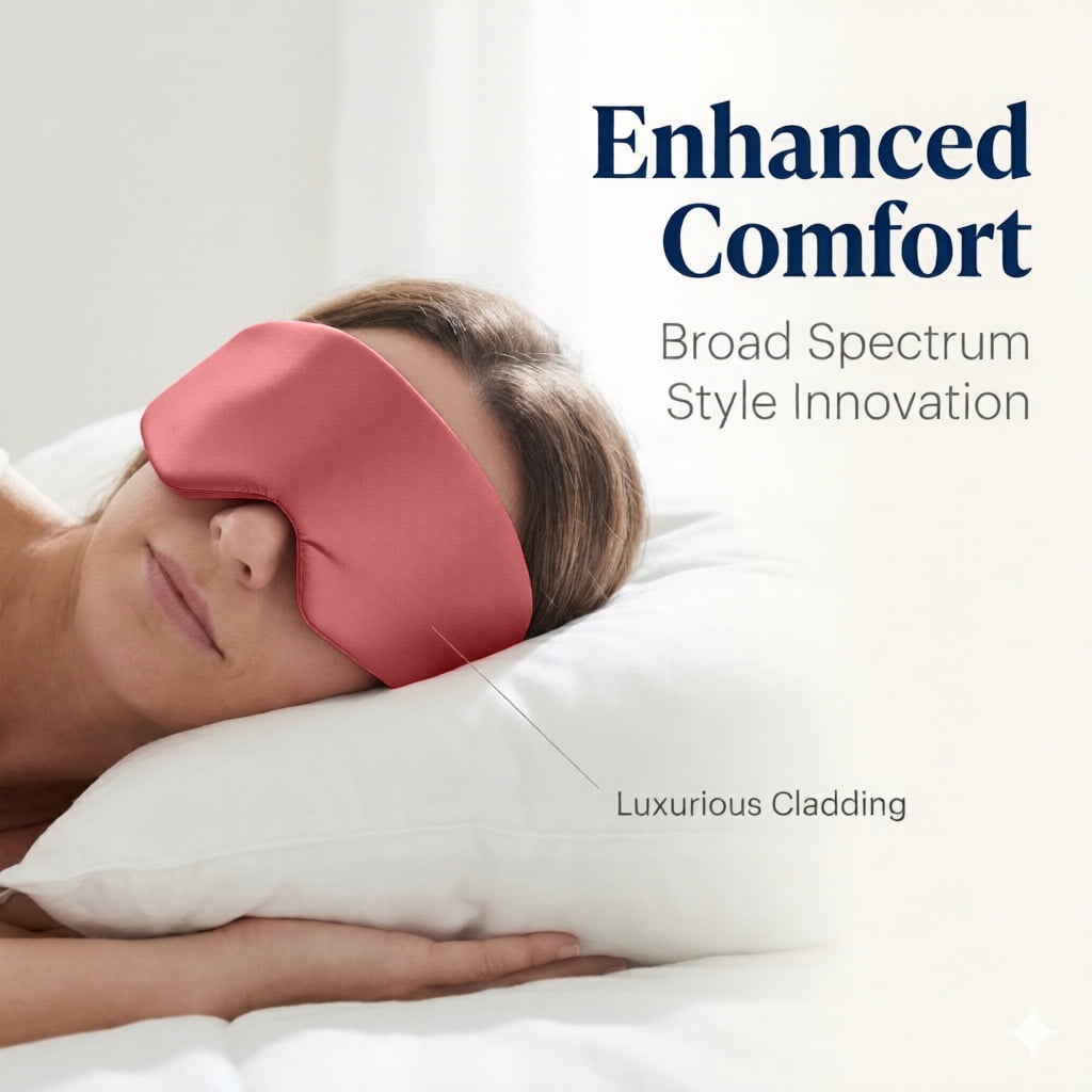 FACEMOON 100% Mulberry Silk Mask for Side Sleepers, Padded, Adjustable