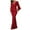 Red, variant on Lovskoo Wedding Guest Dresses for Women Evening Gown Trendy Casual V-Neck Solid Slim Sequin Dress Long Sleeved Cocktail Dresses 2023 Red
