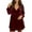 Red, variant on Women’s Plus Size V Neck Velvet Dress Long Sleeve Wrap Empire Waist Midi Dress for Wedding Guest