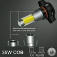 thumbnail image 4 of Alla Lighting 2800lm 5201 PS19W 5202 LED Fog Lights Bulb Xtreme Super Bright COB-35 LED Replacement for Cars, Trucks, 6000K Xenon White (Set of 2), 4 of 7