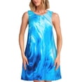 thumbnail image 1 of Disketp Blue Shell para Vestido sin Mangas para Mujeres, Vestidos de Verano para Mujeres, Casual y Holgado para la Playa, 1 of 7