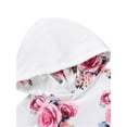 thumbnail image 6 of LAPAKIDS Newborn Infant Baby Girls Hooded Shirt Tops Pants Outfits Floral Clothes 3PCS Set 6-12 Months, 6 of 8
