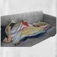 thumbnail image 6 of Urban Soft Flannel Fleece Throw Blanket, Silhouette of a Love Couple in Street Rainy Day Romance in Urban City Life Design, Cozy Plush for Indoor and Outdoor Use, 50" x 70", Multicolor, by Ambesonne, 6 of 6