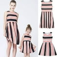 thumbnail image 2 of Tenue Assortie Famille Vêtements Mère et Fille Robe Bébé Fille Robes à Rayures, 2 of 2