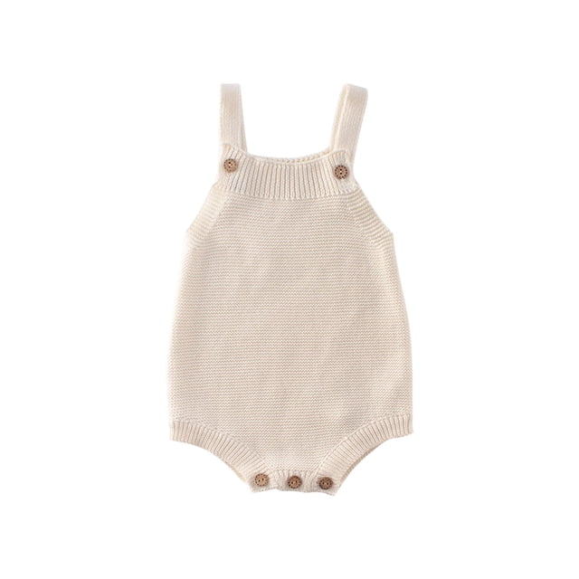 Yuyuzo Barboteuse Sans Manches à Boutons pour Tout-Petits Garçons Filles Mode Confort Couleur Unie Coton