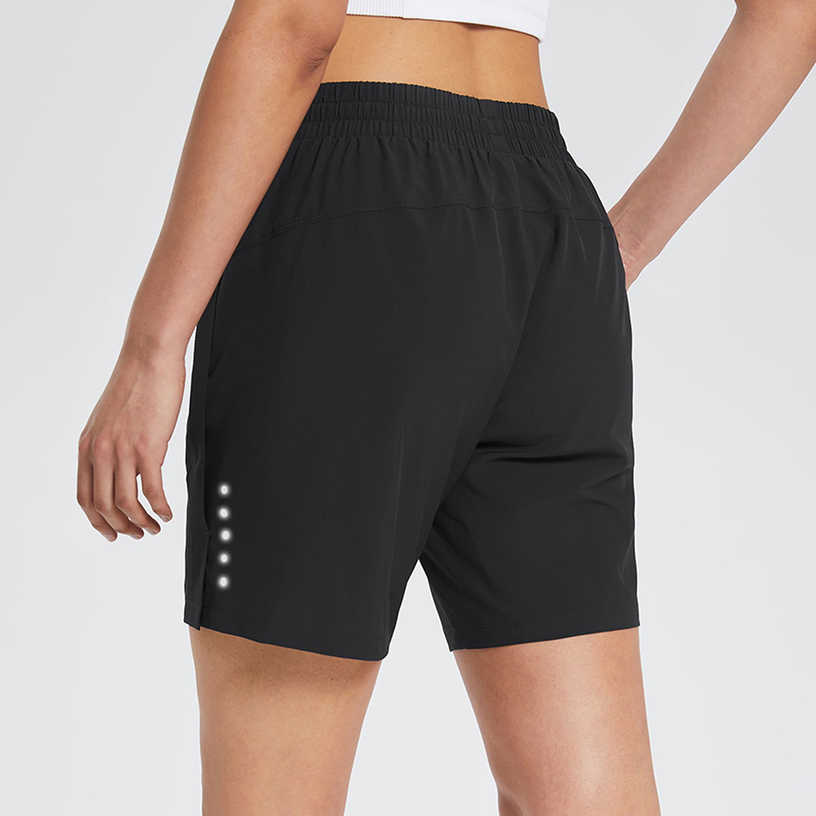 BALEAF Women's 4 Inches High Waisted Athletic Lined Running Shorts
