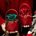 thumbnail image 6 of Nkmbld Christmas Gift Bags Bulk Christmas Bags Leather Tote Bucket Christmas Eve Velvet Gift Bags Christmas Fruit Candy Cloth Velvet Bags, 6 of 8