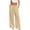 Y-Khaki, variant on Titcea Linen Pants Women Wide Leg Elastic Waist Drawstring Split Flowy Pants Loose Comfy Summer Casual Lightweight Bottoms, S-4XL