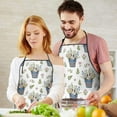 thumbnail image 5 of White Cow Flower Bucket Pattern Apron-Garden Aprons for Women with Pockets-Cotton Linen Waterproof Kitchen Cooking Gardening Aprons Adjustable for Kitchen,Cooking,BBQ and Salon 33x27 Inch, 5 of 7