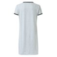 thumbnail image 3 of Bjutir Mens Short Sleeve T Shirts Pajamas Breathable Soft Men Thin Long T Shirt Sleepwear Nightgown Loose Solid Sleepwear Grey M, 3 of 4