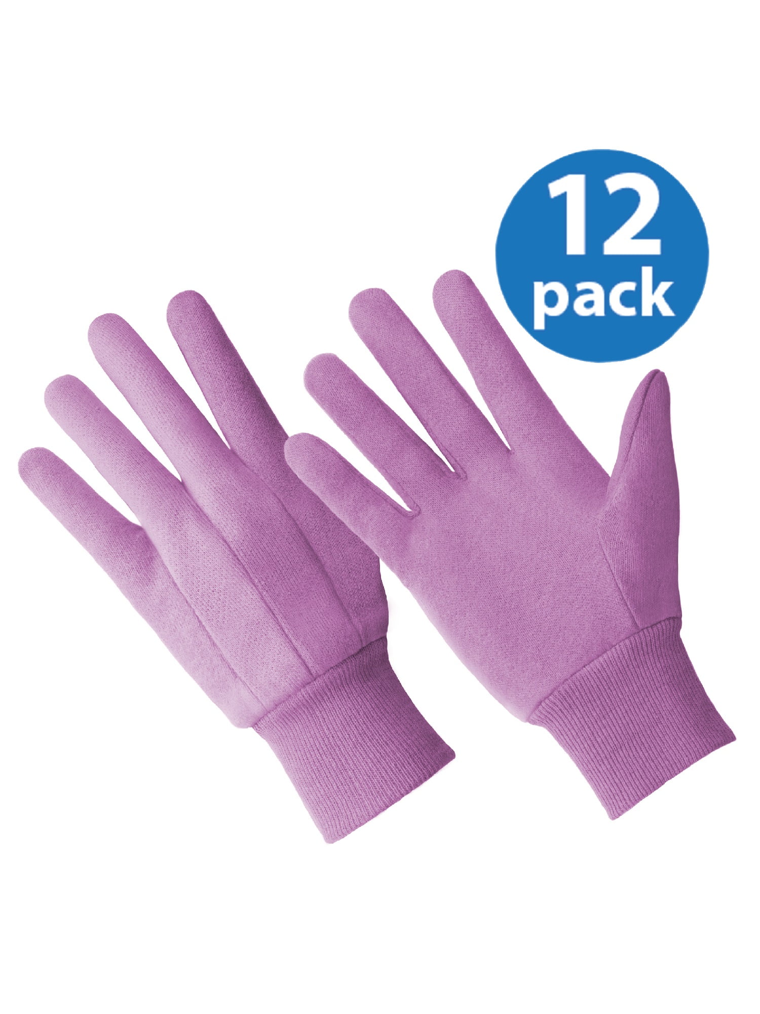 CT720412PK, Ladies Cotton Rich Jersey Glove, PURPLE, 12 Pair Value