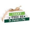 thumbnail image 3 of Two-in-One Valentine's and St Patrick's Stacked Block Sign Décor, 3 of 6