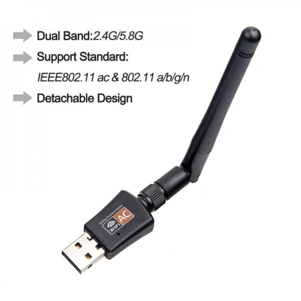 2.4 600Mbps dual band wireless usb wifi network lan adapter antennRKUS 