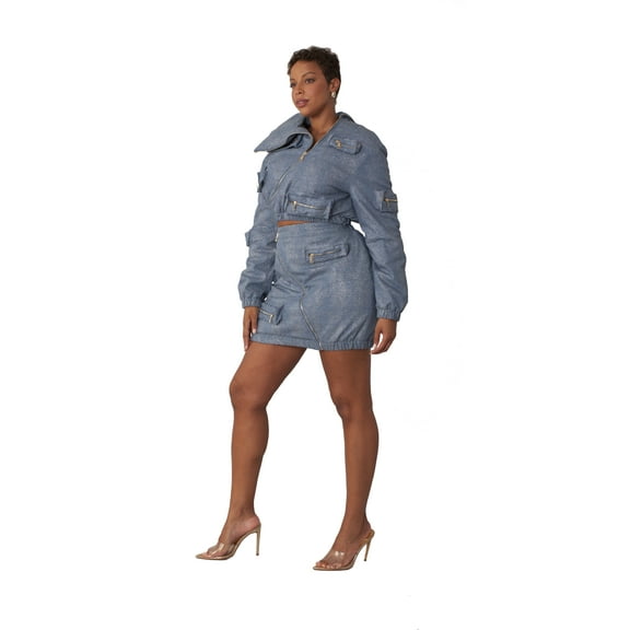 Metallic Shimmer Mini Skirt -82593