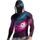 thumbnail image 3 of Ceisia Black Hole Galaxy Print Hooded Top Men's Slim Fit Long Sleeve UV Protective Face Mask Shirt Hot Pink M Gifts, 3 of 5