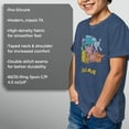 thumbnail image 6 of Boy's Pokemon Pikachu and Eeveelutions Logo  Graphic Tee Navy Blue Heather X Large, 6 of 9