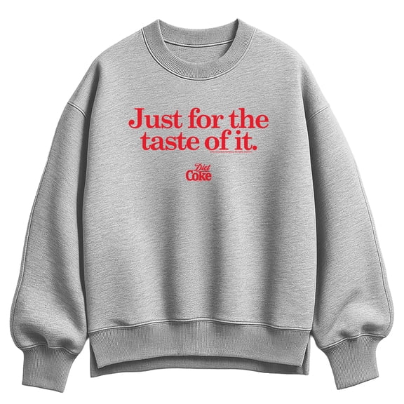 Coca-Cola - Just For The Taste Of It - Ladies Oversized Fleece Crew Sweatshirt
