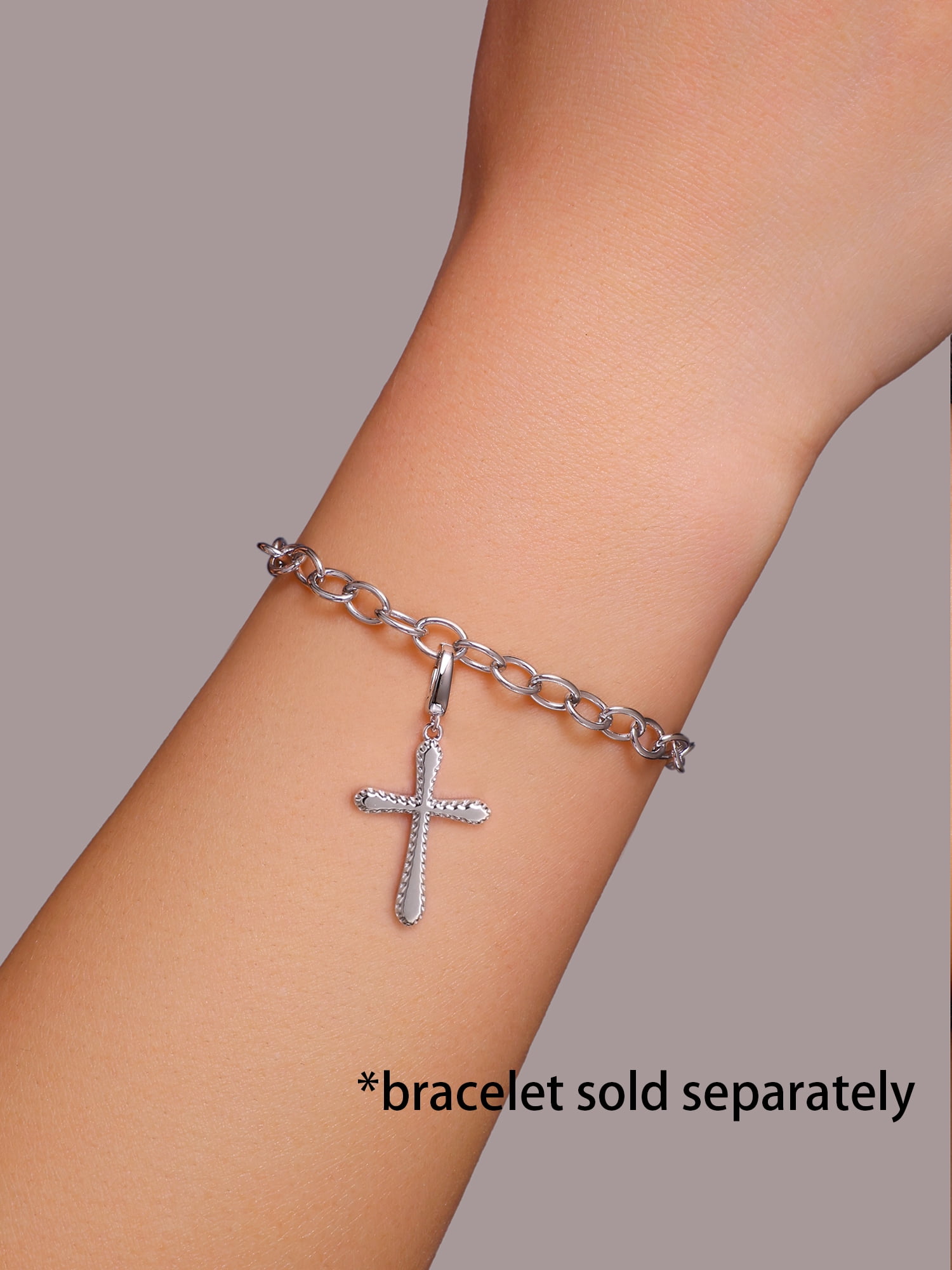 Brilliance Fine Jewelry Cross Charm in Sterling Silver