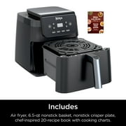 Ninja Pro 4-in-1 Air Fryer, XL 6.5-Qt Basket, 4 Functions, Air Crisp Technology, Non-stick, Crisper Plate, AF180 Black