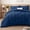 Navy, variant on Queen Size Comforter Set, 7 Pieces Pintuck Down Alternative Bedding Set for All Season, Bed in a Bag with Comforter, Fitted Sheet, Flat Sheet, Pillowcases & Pillow Shams, Grey