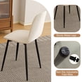 thumbnail image 6 of GZXS Modern Upholstered Dining Chairs Set of 4, Beige Knit Fabric Seats with Minimalist Iron Legs & Adjustable Feet, Stylish Chairs for Home, Office & Restaurant, 6 of 10