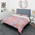 thumbnail image 3 of Designart 'Floral Botanical Retro XIII' Mid-Century Modern Duvet Cover Set, 3 of 4
