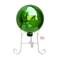 thumbnail image 4 of Alpine Corporation 10" Reflective Glass Gazing Globe, Green, 4 of 12