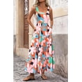 thumbnail image 4 of PRETTYGARDEN Women's Summer Floral Maxi Dress Sleeveless Smocked Ruffle Long Flowy Beach Vacation Boho Sundresses, 4 of 9