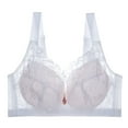 thumbnail image 3 of JGTDBPO Front Closure Bras For Women No Underwire Plus Size Full Coverage Bras Front Snap Bras Post Surgery Front Closure Brassiere Sports Bra Zip Wireless Minimizer Bra, 3 of 7
