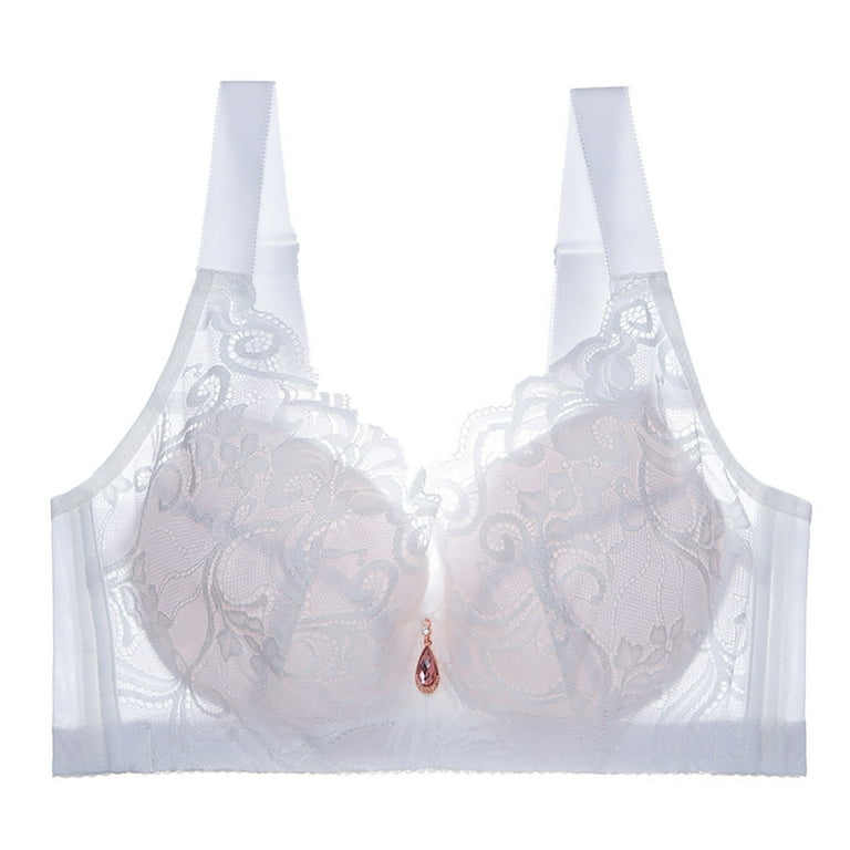 Dressing Floral White Lightly Padded Push up Bra - For Her from
