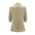 thumbnail image 5 of Atogsazn Summer Linen Blazer for Women Casual Button 3/4 Sleeve Jackets Business Workout Top with Pockets Khaki XXXL, 5 of 5