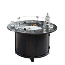 Oakland Living NOBU-FPT-AC 44 in. Aluminum Outdoor Round Propane Fire Table, Antique Copper