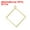 Gold Tone, variant on Square Alloy Open Back Bezel Pendants DIY Hollow Frame, Silver Tone 50 Pack