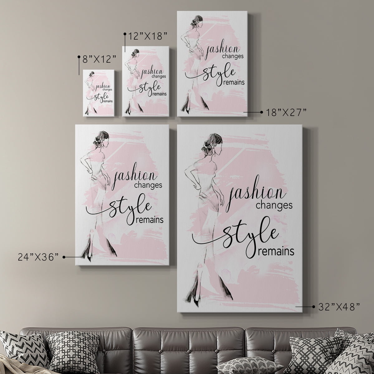 Fashion Changes Style Remains Premium Gallery Wrapped Canvas - Ready to Hang