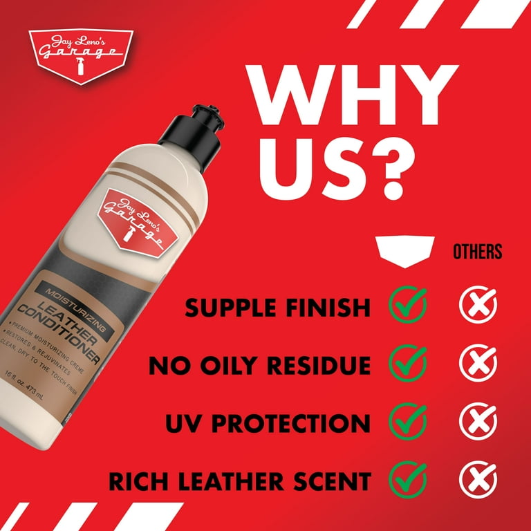 Jay Leno's Garage Leather Conditioner 16 oz Protect Restore Car