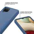 thumbnail image 3 of Case Designed for Samsung Galaxy A12 6.5-inch,Heavy Duty Shockproof Protective 3-Layer Phone Bumper Cover With Full Body Rubber  Bumper Dropproof Protection,Blue+Mint,For Galaxy A12, 3 of 13
