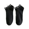 thumbnail image 4 of iOPQO Cotton Socks for Women, Frilly Socks Women, Cotton Ankle Socks Women, Low Cut Socks Women, Ankle Socks for Women, Black One Size, 4 of 6