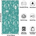 thumbnail image 3 of Music Notes Paino Beach Towel Microfiber Thin Lightweight Beach Towel 31"x61" Large Soft Long Pool Towel Lightweight Towel Blanket for Beach Swim Gym Quick Dry Bath Sheet Towel, 3 of 15