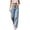 Light Blue, variant on TEAJOPSUU Heart Embroidered Wide Leg Jeans for Women High Waist Button Fly Denim Palazzo Pants with Pockets Casual Wear Light Blue