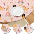 thumbnail image 4 of Princess Carriage Pattern Round Fitted Tablecloth with Elastic Edge,Dining Table Cover Waterproof,Outdoor Round Tablecloth for Camping,Dining,Indoor and Outdoor, 4 of 7