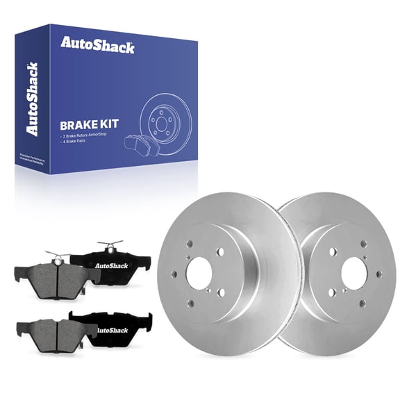 AutoShack Rear Brake Rotors & Premium Pads for Subaru, Outback 2015-2026 Legacy 2015-2025 Forester 2025 WRX 2016-2023, AWD H4 2.0L 2.4L 2.5L H6 3.6L - Coated - ArmorStop - 11.81" (300 mm), 5-Lug